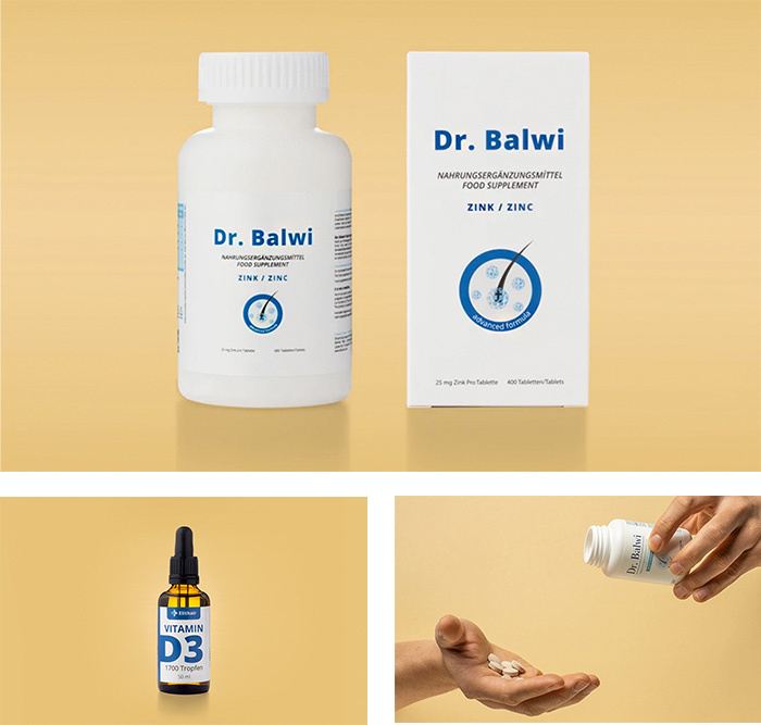 Drei Vitamine und Mineralien von Dr. Balwi